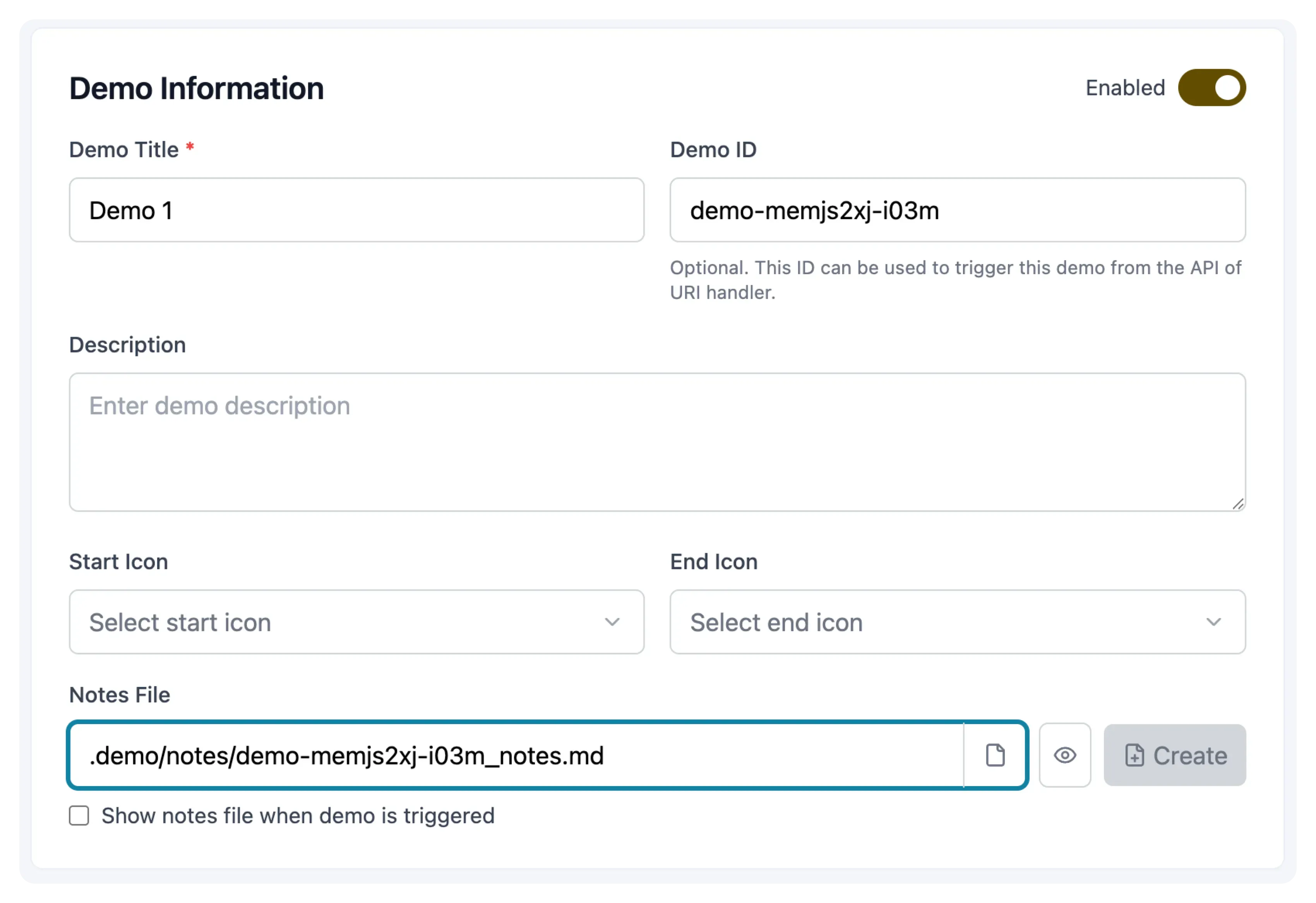 Configure notes in the Config Editor